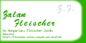 zalan fleischer business card